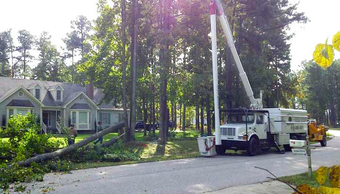 Emergency Storm Damage services by Andrew's Tree Pros of Wake Forest, NC